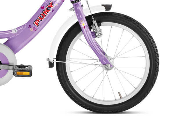 Met 16 inch luchtbanden.