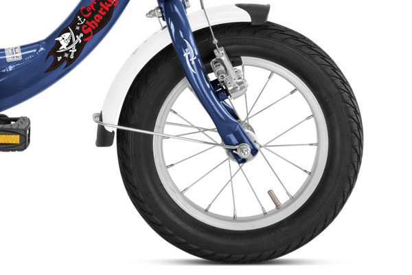 Met 12 inch luchtbanden.