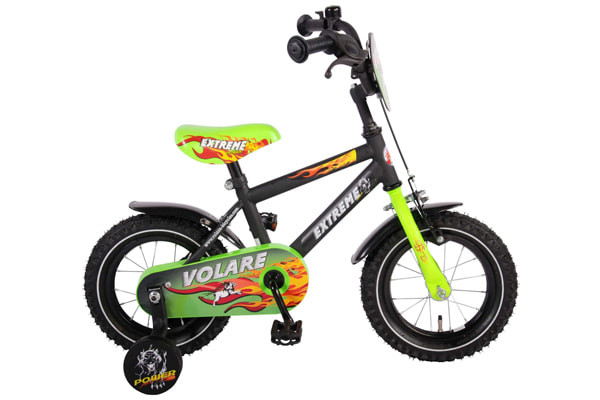 Yipeeh kinderfiets Extreme zwart-groen 12 inch