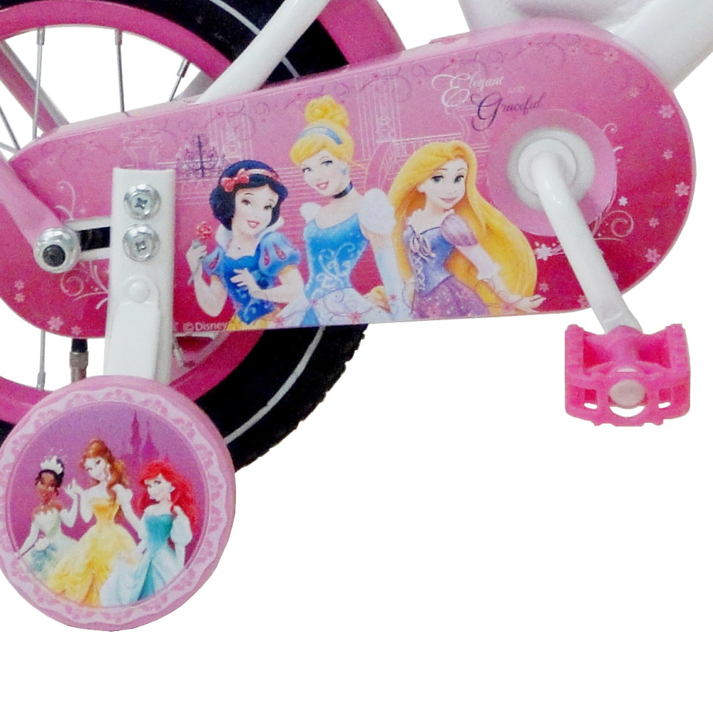 Prinsessen zijwielen aan de fiets.